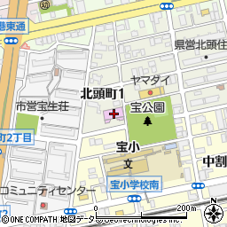 愛知県名古屋市南区北頭町1丁目11周辺の地図