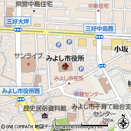 みよし市役所周辺の地図