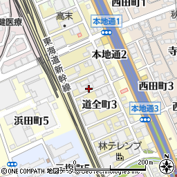 愛知県名古屋市南区道全町周辺の地図