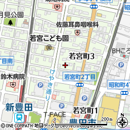 愛知県豊田市若宮町周辺の地図