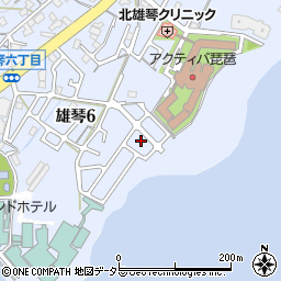 滋賀県大津市雄琴6丁目22周辺の地図