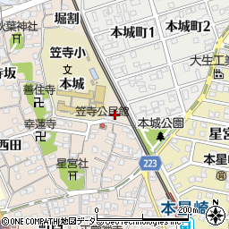 愛知県名古屋市南区本星崎町本城周辺の地図