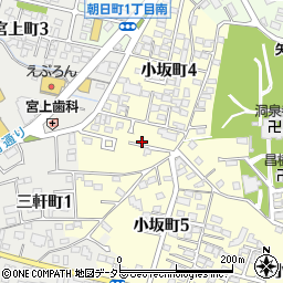 小坂町4丁目39K邸☆akippa駐車場周辺の地図