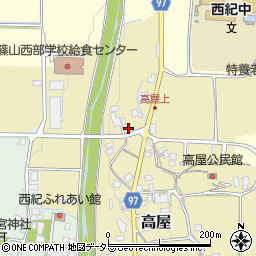 兵庫県丹波篠山市高屋303周辺の地図