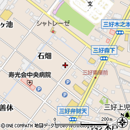 愛知県みよし市三好町（石畑）周辺の地図