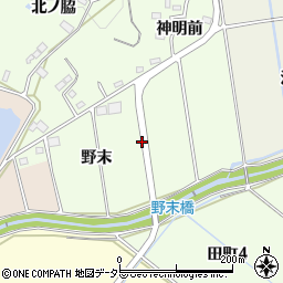愛知県豊田市高崎町野末周辺の地図