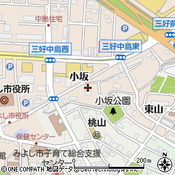 愛知県みよし市三好町小坂周辺の地図