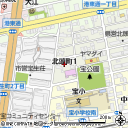 愛知県名古屋市南区北頭町1丁目周辺の地図