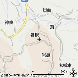 愛知県豊田市桑原田町（暑根）周辺の地図