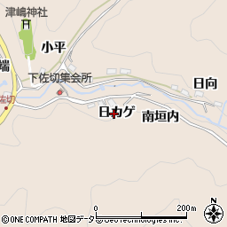 愛知県豊田市下佐切町日カゲ周辺の地図