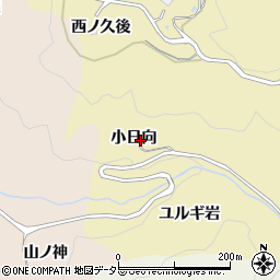 愛知県豊田市上佐切町小日向周辺の地図