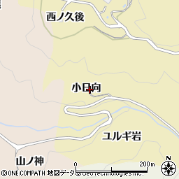 愛知県豊田市上佐切町（小日向）周辺の地図