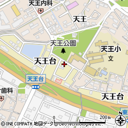 愛知県みよし市天王台6-5周辺の地図