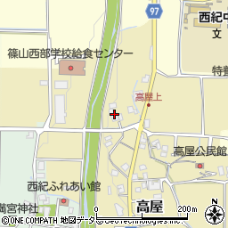 兵庫県丹波篠山市高屋301-1周辺の地図