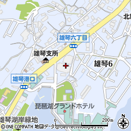 滋賀県大津市雄琴6丁目2周辺の地図