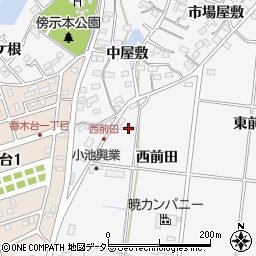 愛知県愛知郡東郷町春木西前田周辺の地図