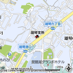 大津市役所雄琴市民センター周辺の地図
