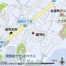 滋賀県大津市雄琴6丁目8周辺の地図