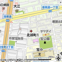 愛知県名古屋市南区北頭町1丁目5周辺の地図