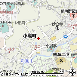 静岡県熱海市小嵐町周辺の地図