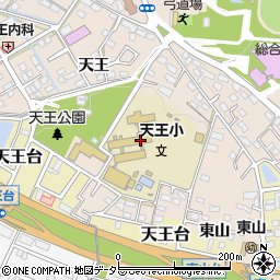 愛知県みよし市三好町天王周辺の地図