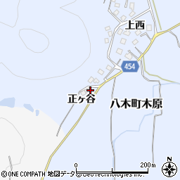 京都府南丹市八木町木原正ヶ谷周辺の地図