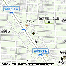 愛知県名古屋市港区宝神周辺の地図