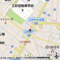 愛知県みよし市三好町木之本48周辺の地図