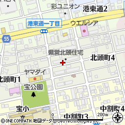 愛知県名古屋市南区北頭町周辺の地図