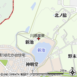 愛知県豊田市高崎町新池周辺の地図