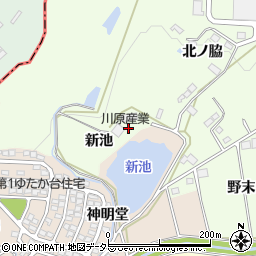 愛知県豊田市高崎町（新池）周辺の地図