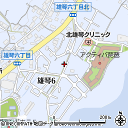 滋賀県大津市雄琴6丁目周辺の地図