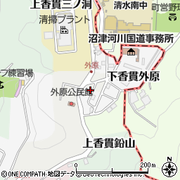 静岡県沼津市下香貫外原3239-13周辺の地図