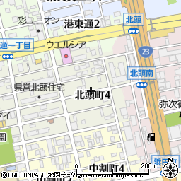 愛知県名古屋市南区北頭町4丁目周辺の地図