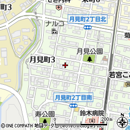 愛知県豊田市月見町周辺の地図