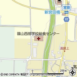 丹波篠山市役所　西部学校給食センター周辺の地図
