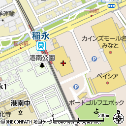 ゴルフ５みなと稲永駅前店周辺の地図