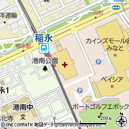 スポーツデポみなと稲永駅前店周辺の地図