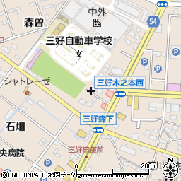 愛知県みよし市三好町湯ノ気周辺の地図