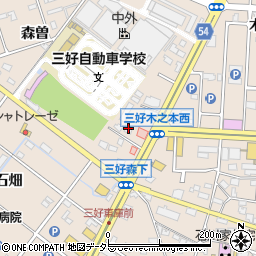 愛知県みよし市三好町木之本14周辺の地図