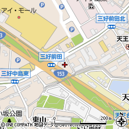 愛知県みよし市三好町油田周辺の地図