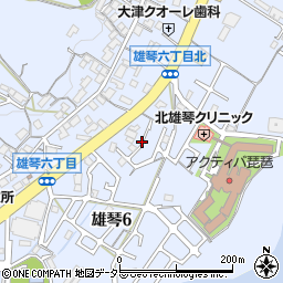 滋賀県大津市雄琴6丁目10周辺の地図