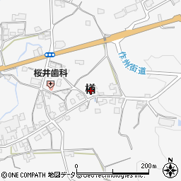 岡山県津山市楢周辺の地図