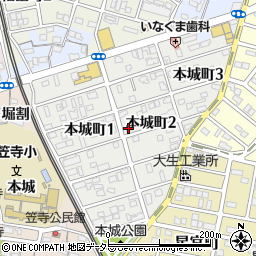 愛知県名古屋市南区本城町周辺の地図