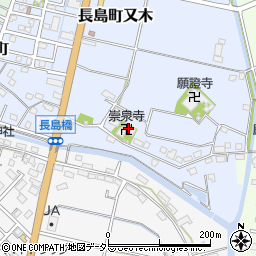 崇泉寺周辺の地図