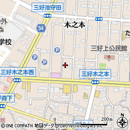 愛知県みよし市三好町木之本82周辺の地図