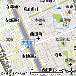 愛知県名古屋市南区西田町周辺の地図