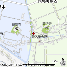 三重県桑名市長島町殿名697周辺の地図