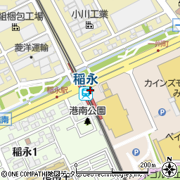 港警察署稲永駅前交番周辺の地図