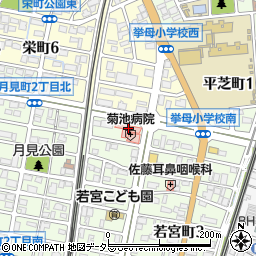 菊池病院周辺の地図